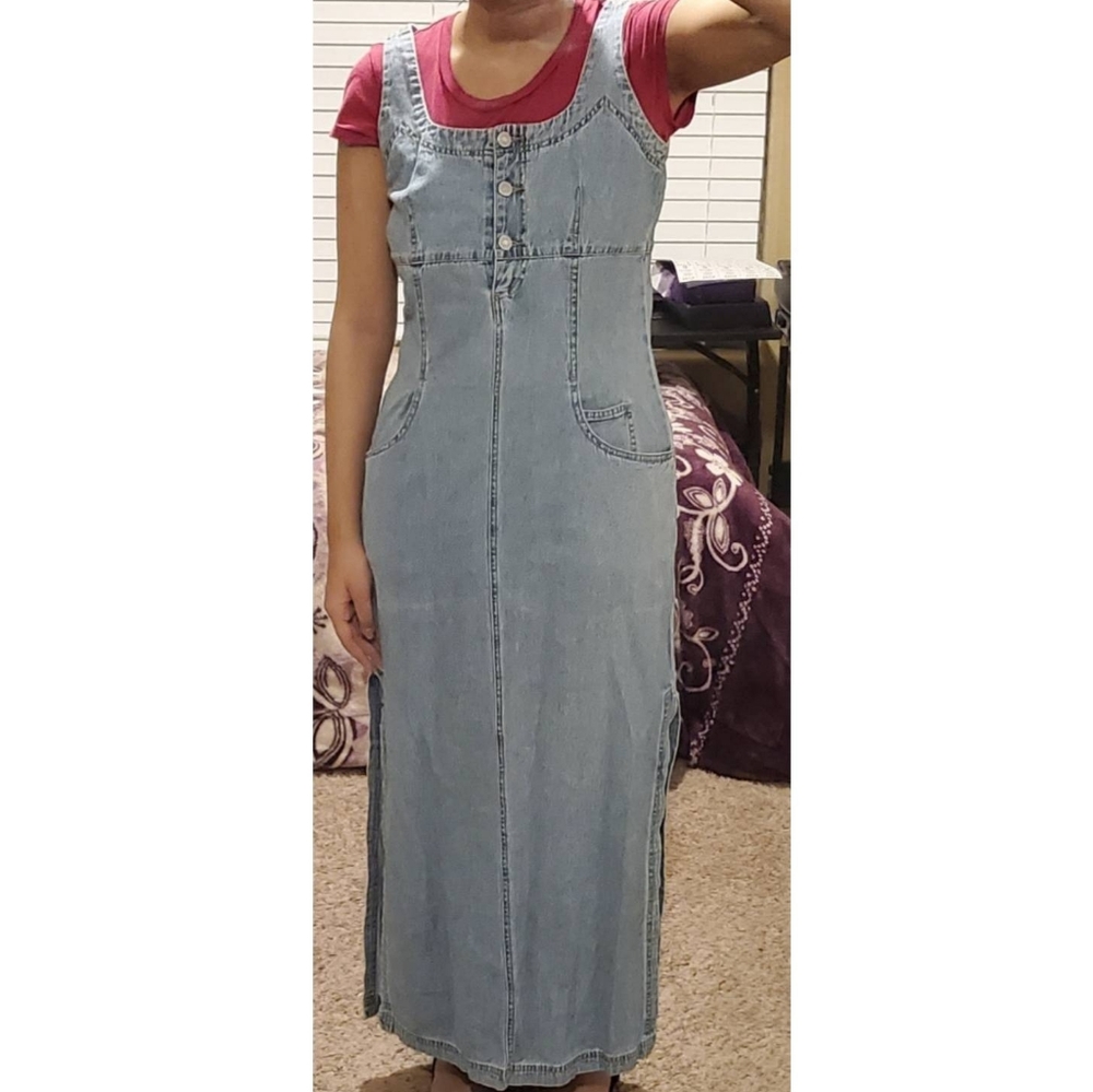 Overall jean dress